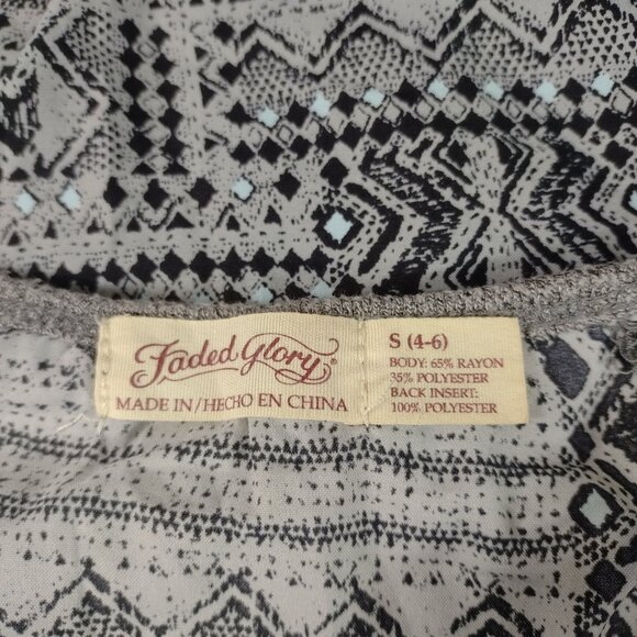 Faded Glory Womens Split Back Tunic Long Sleeve Pullover Top Gray Sz Small - Picture 5 of 5